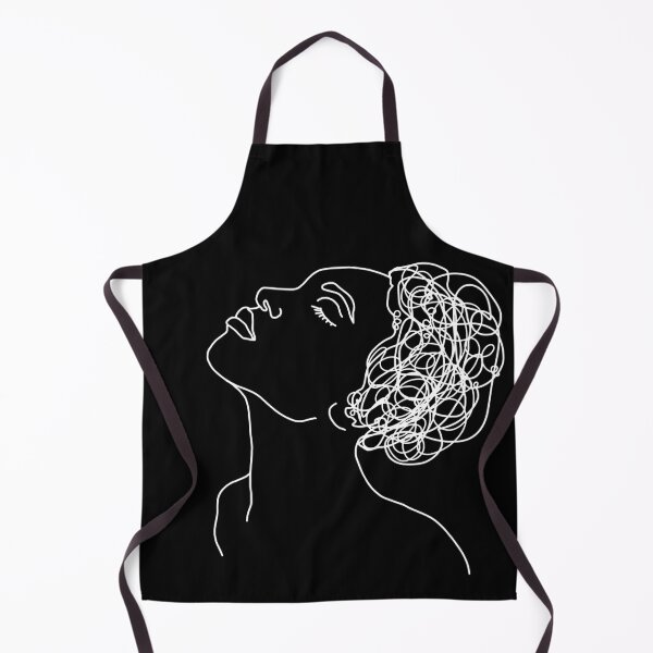 Item preview, Black And White Line Art Female Portrait designed and sold by artsandsoul.