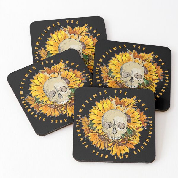 Item preview, Sunflower Skull Sunshine, Create your own sunshine designed and sold by NeoSkullArt.