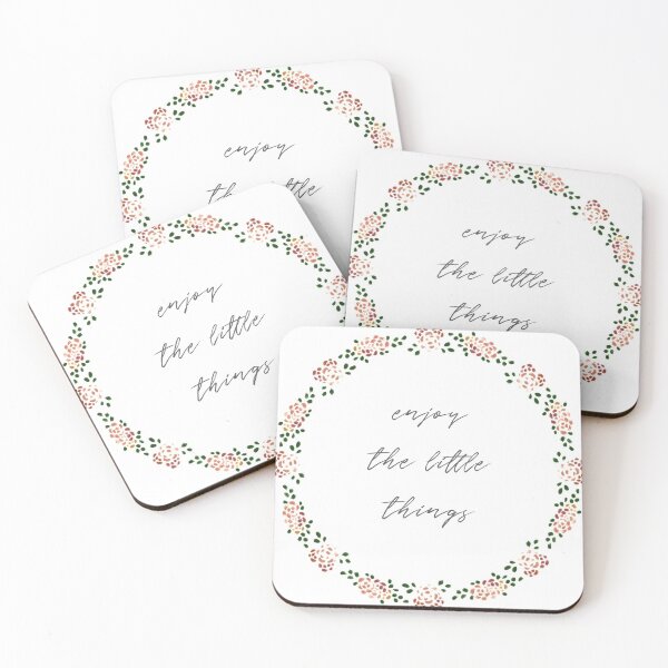 Item preview, Enjoy The Little Things Rustic Handwriting Floral Wreath designed and sold by CarlosAlberto.