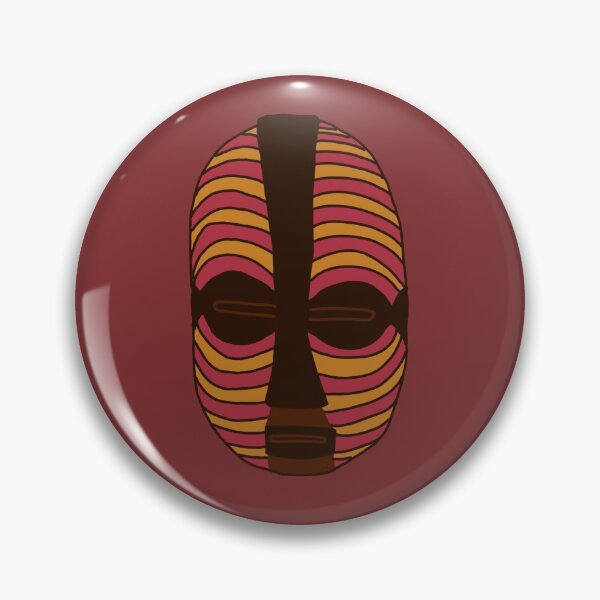 Item preview, African mask with stripes pattern designed and sold by JokeGysen.