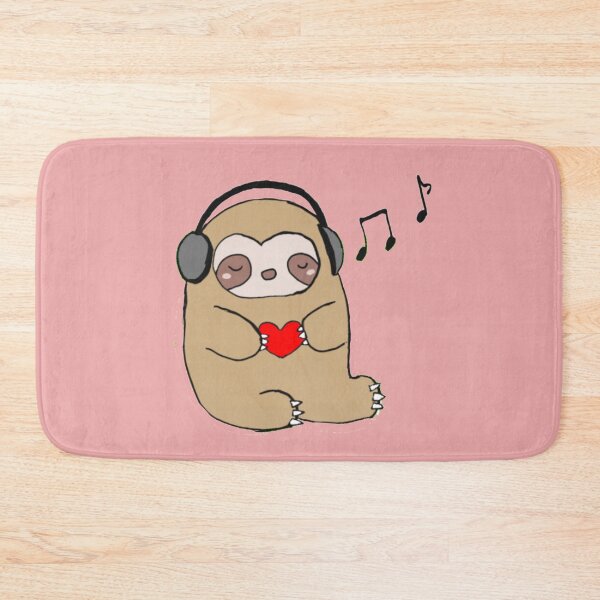 Item preview, sloth listening to hyped music designed and sold by simplysweets.