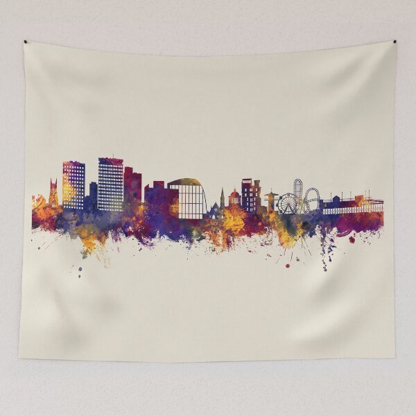 Item preview, Southend-on-Sea England Skyline designed and sold by ArtPrints.
