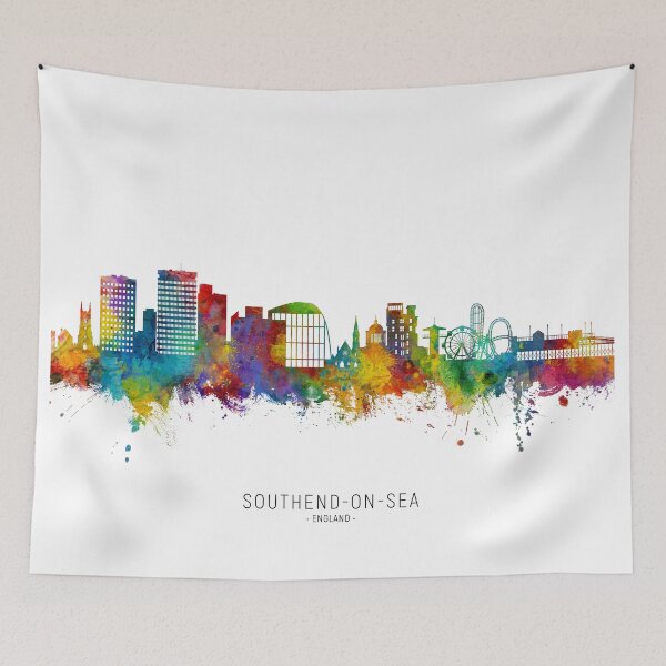Item preview, Southend-on-Sea England Skyline designed and sold by ArtPrints.