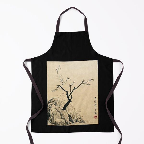 Item preview, Plum Blossom With Stone And Iris - Ink designed and sold by Birgit Moldenhauer.