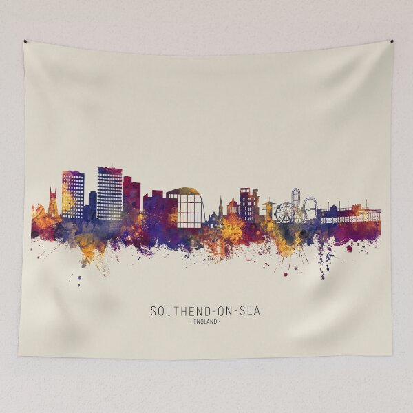 Item preview, Southend-on-Sea England Skyline designed and sold by ArtPrints.