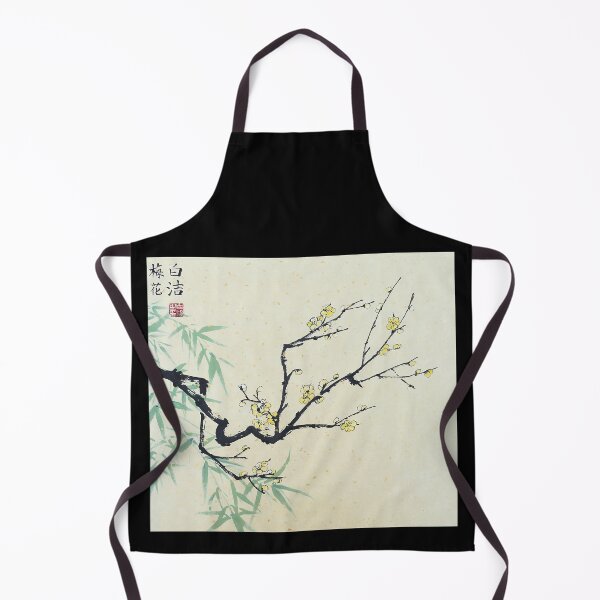 Item preview, Yellow Plum Blossom With Green Bamboo designed and sold by Birgit Moldenhauer.