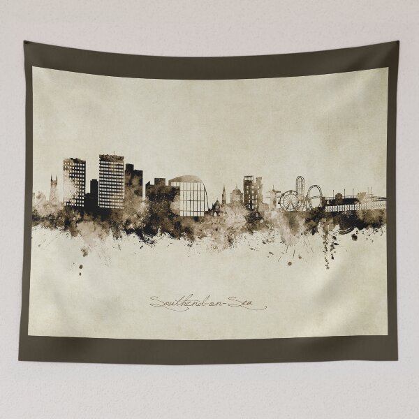 Item preview, Southend-on-Sea England Skyline designed and sold by ArtPrints.