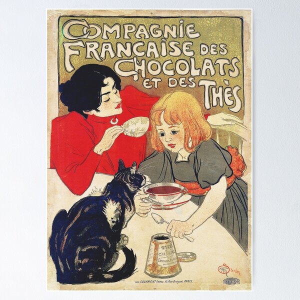 Item preview, Vintage poster - Compagnie francaise des chocolats - advert poster designed and sold by DejaVuStudio.