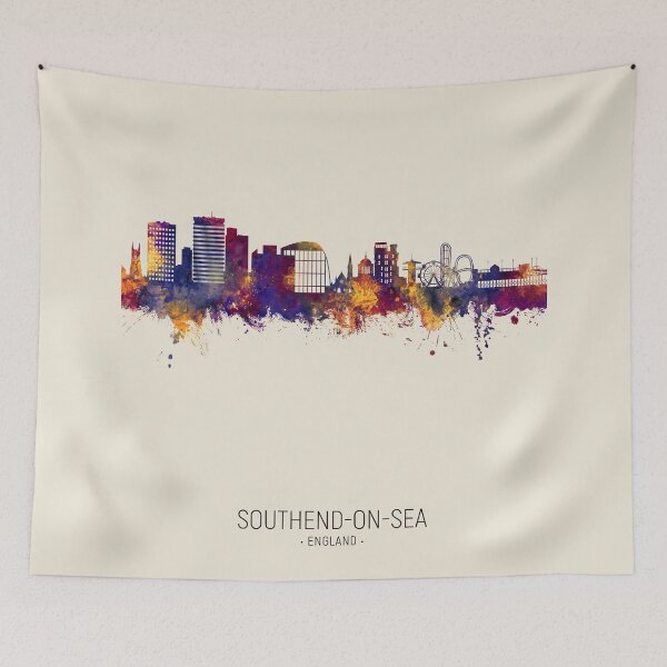 Item preview, Southend-on-Sea England Skyline designed and sold by ArtPrints.
