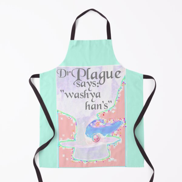 Item preview, Dr Plague says washya hans pastel health awareness pixel art inspired 80s style designed and sold by Fashionmonger.