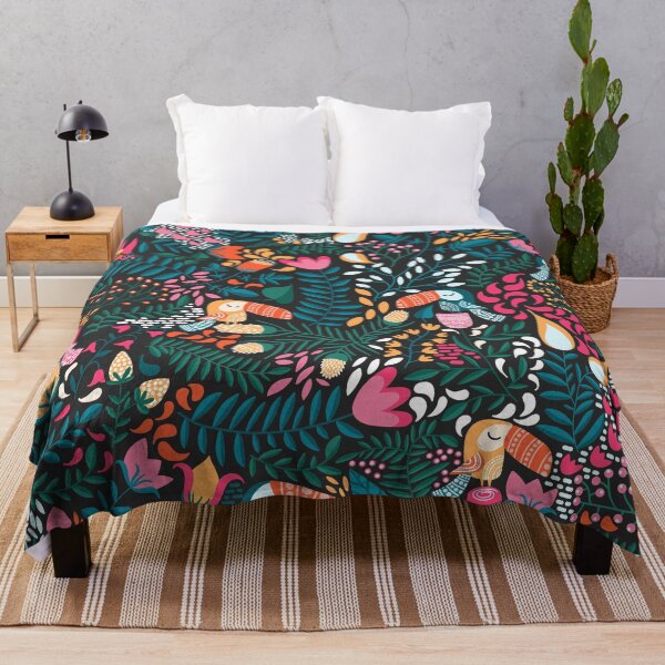 Item preview, Toucans and Flowers Tropical Pattern designed and sold by space-kitten.