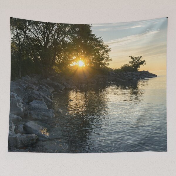 Item preview, Cool Heat - Golden Summertime Sunburst on Lake Ontario in Toronto designed and sold by Georgia Mizuleva.