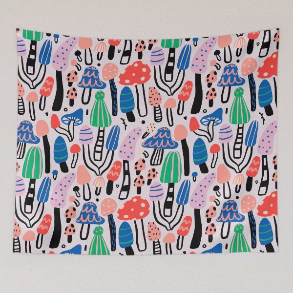Item preview, Bold cool mushrooms pattern. designed and sold by kostolom3000.