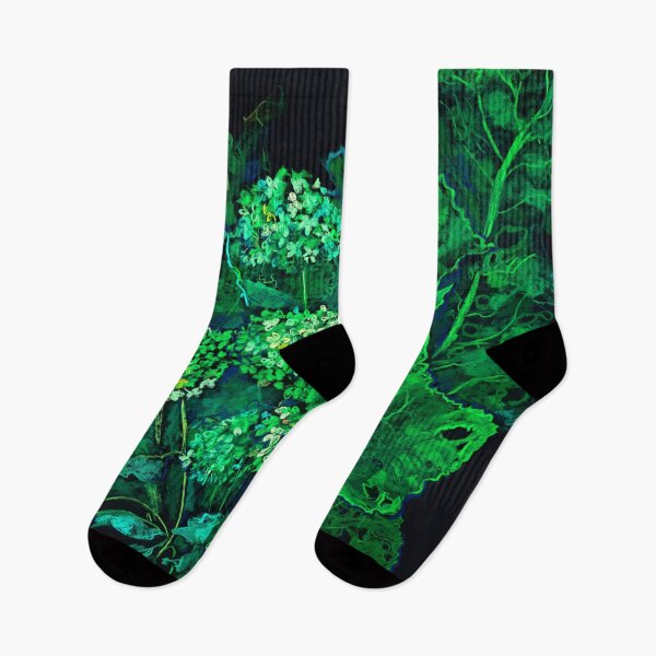 Item preview, Hydrangea and Horseradish, Summer Plants,Floral Pastel, Green Black,  designed and sold by Julia Khoroshikh.