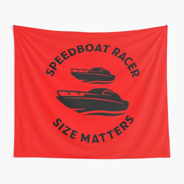 Vintage Speed Boat Tapestry Wall Art