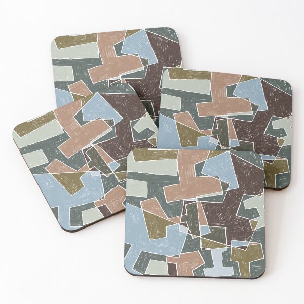 Item preview, Building blocks // Olive Green Retro Print designed and sold by fossdesign.