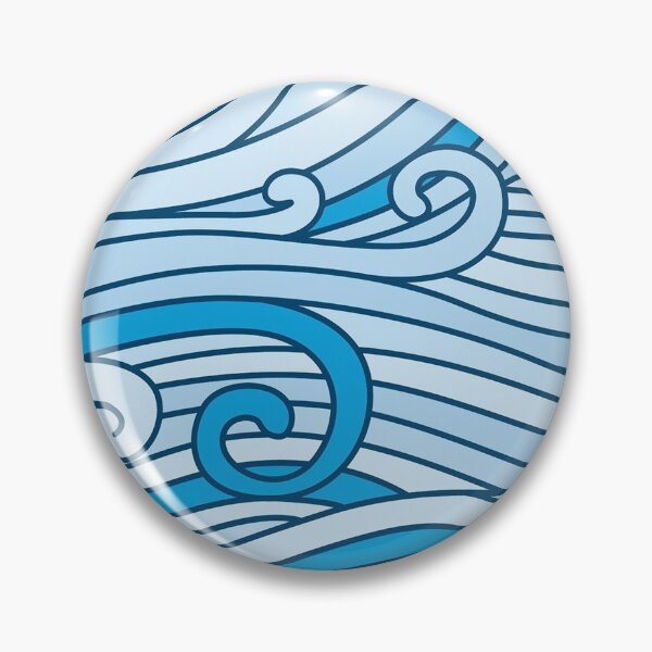 Item preview, Hand drawn minimal blue ocean waves pattern designed and sold by baligaia.