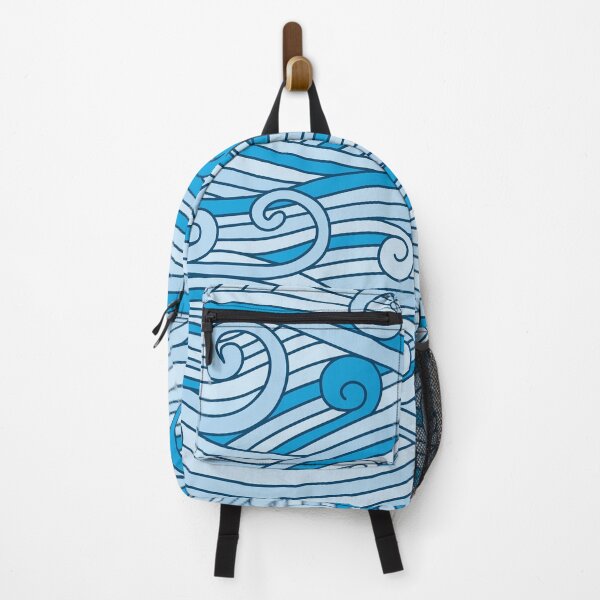 Item preview, Hand drawn minimal blue ocean waves pattern designed and sold by baligaia.