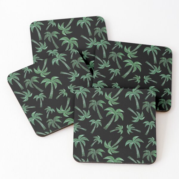 Item preview, green palm tree pattern designed and sold by knst-wrk.