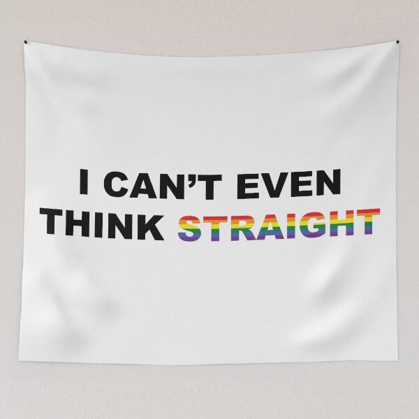 Item preview, I can't even think straight rainbow text designed and sold by calamity02.