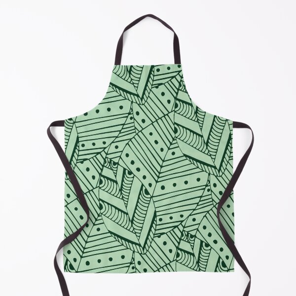 Item preview, Hand drawn leafs minimal mint green pattern designed and sold by baligaia.