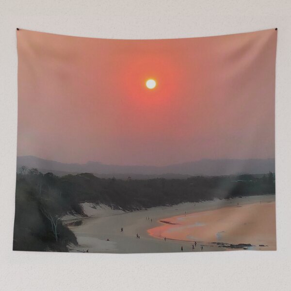 Item preview, Orange Sunset on the Beach in Byron Bay designed and sold by byavarielle.