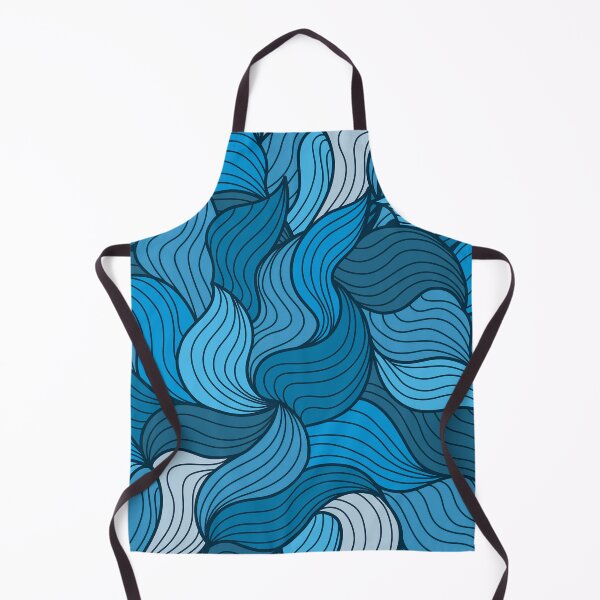Item preview,  Hand drawn minimal blue ocean waves pattern designed and sold by baligaia.