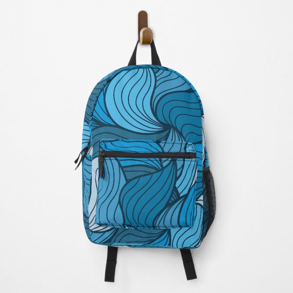 Item preview,  Hand drawn minimal blue ocean waves pattern designed and sold by baligaia.