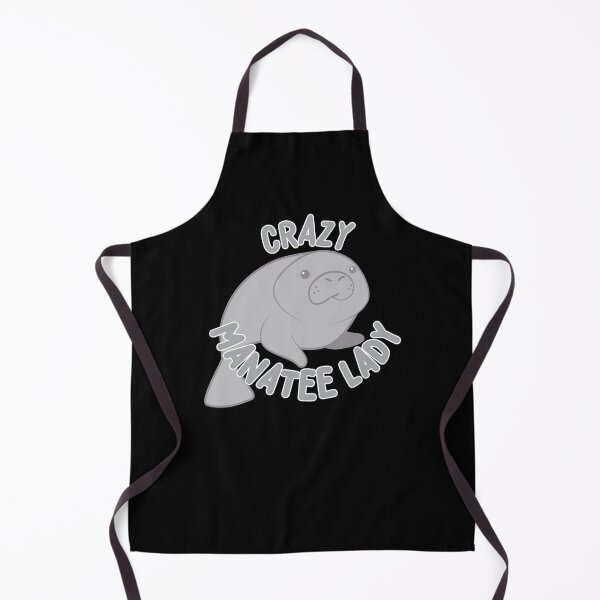 Item preview, Crazy manatee lady (new circle version) designed and sold by jazzydevil.