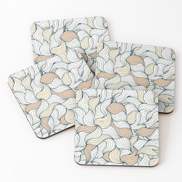 Item preview, Minimalistic abstract leafs pattern designed and sold by baligaia.