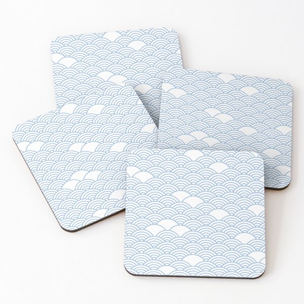 Item preview, Minimal blue ocean waves pattern designed and sold by baligaia.