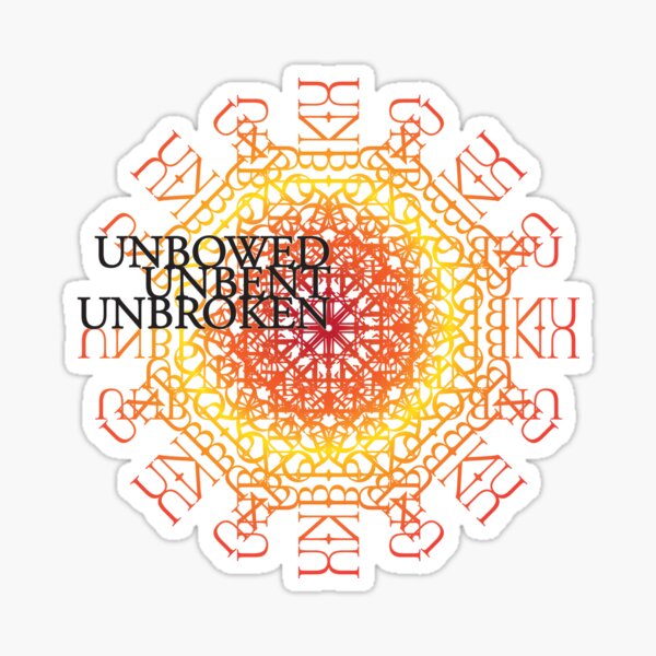 Spear Unbowed Unbent Unbroken Sticker