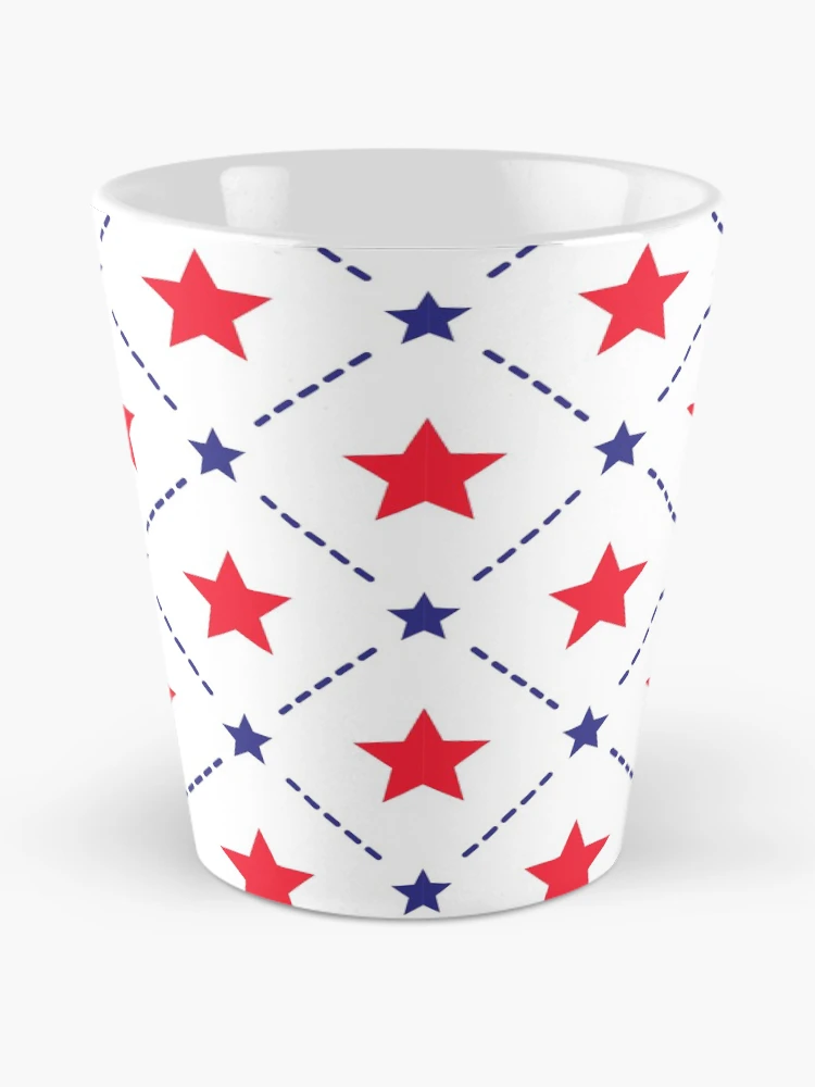 Thumbnail 2 of 4, Coffee Mug, Red Blue Stars Pattern designed and sold by Raju Nandaniya.