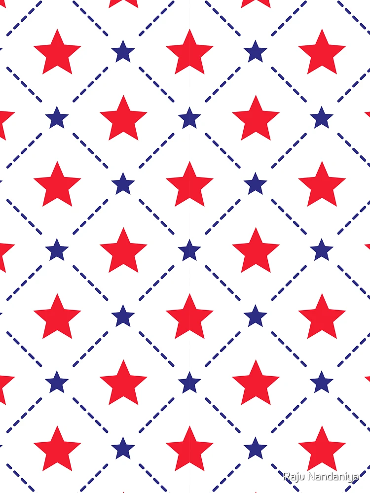 Thumbnail 6 of 6, Lightweight Sweatshirt, Red Blue Stars Pattern designed and sold by Raju Nandaniya.
