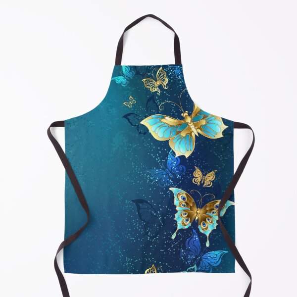 Item preview, Golden Butterflies on a Blue Background designed and sold by Blackmoon9.