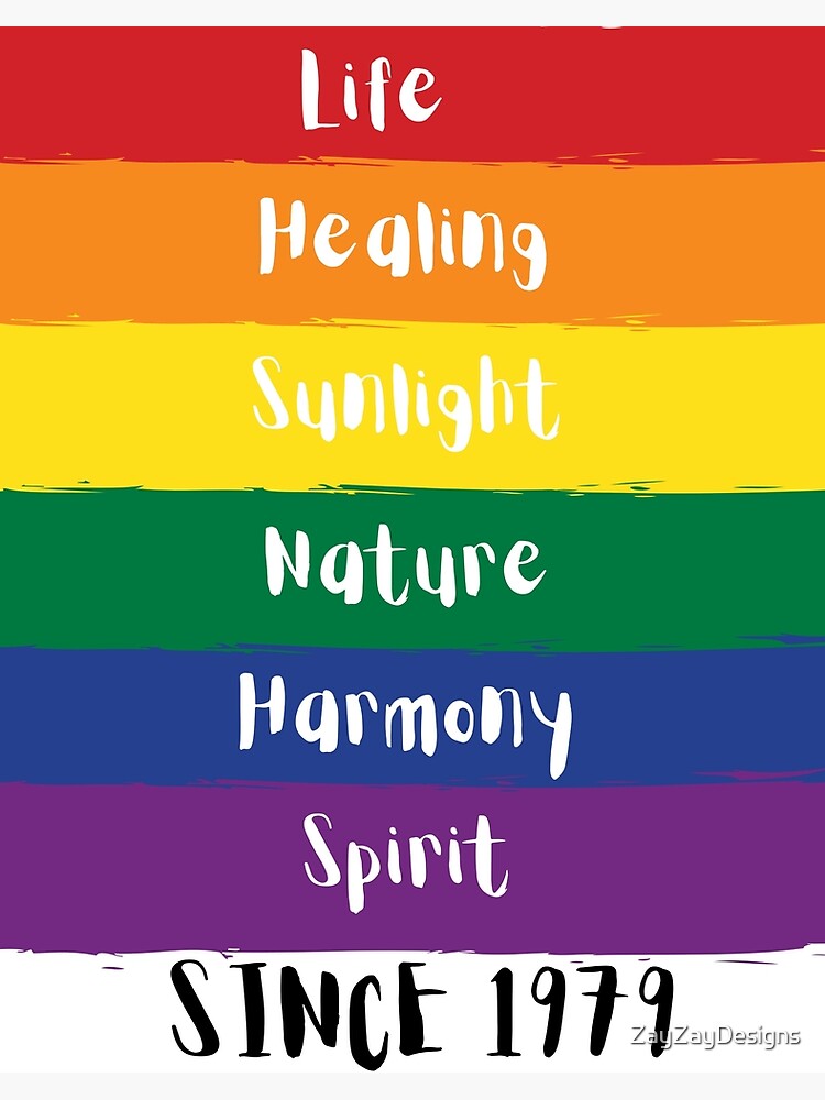 Rainbow Pride Flag Meaning Art Board Print for Sale by ZayZayDesigns