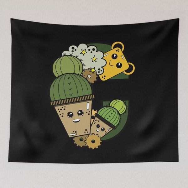 Item preview, Cute kawai Cactus doodler  designed and sold by PlusAdore.