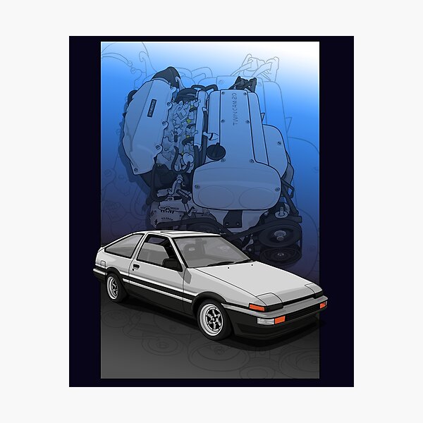 Ae86 X Silvertop 4a Ge Engine Engine Swap Photographic Print By Artymotive Redbubble