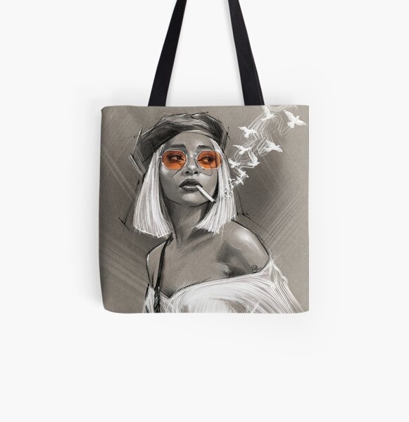 SMOKE 'N' PEACE Allover-Print Tote Bag