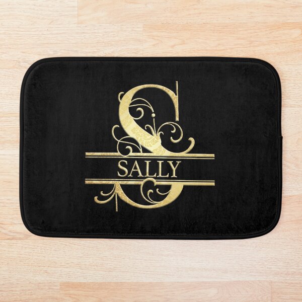 Sally Name - Monogram Letter S The Name Sally Gift For Sally Bath Mat