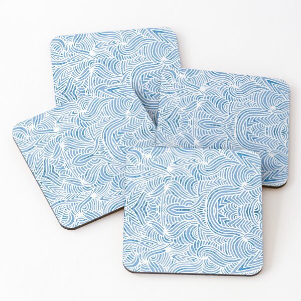 Item preview, Asbtract watercolor blue ocean pattern designed and sold by baligaia.
