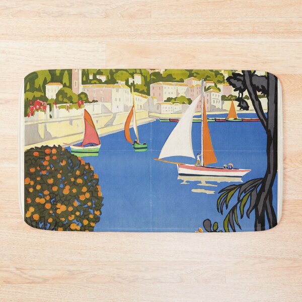 Item preview, Vintage poster - Cote D Azur - French travel poster designed and sold by DejaVuStudio.
