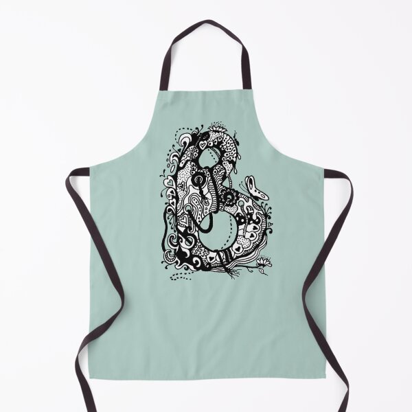 Item preview, The Letter B Alphabet Aussie Tangle in Black and White Transparent Background designed and sold by Heatherian.