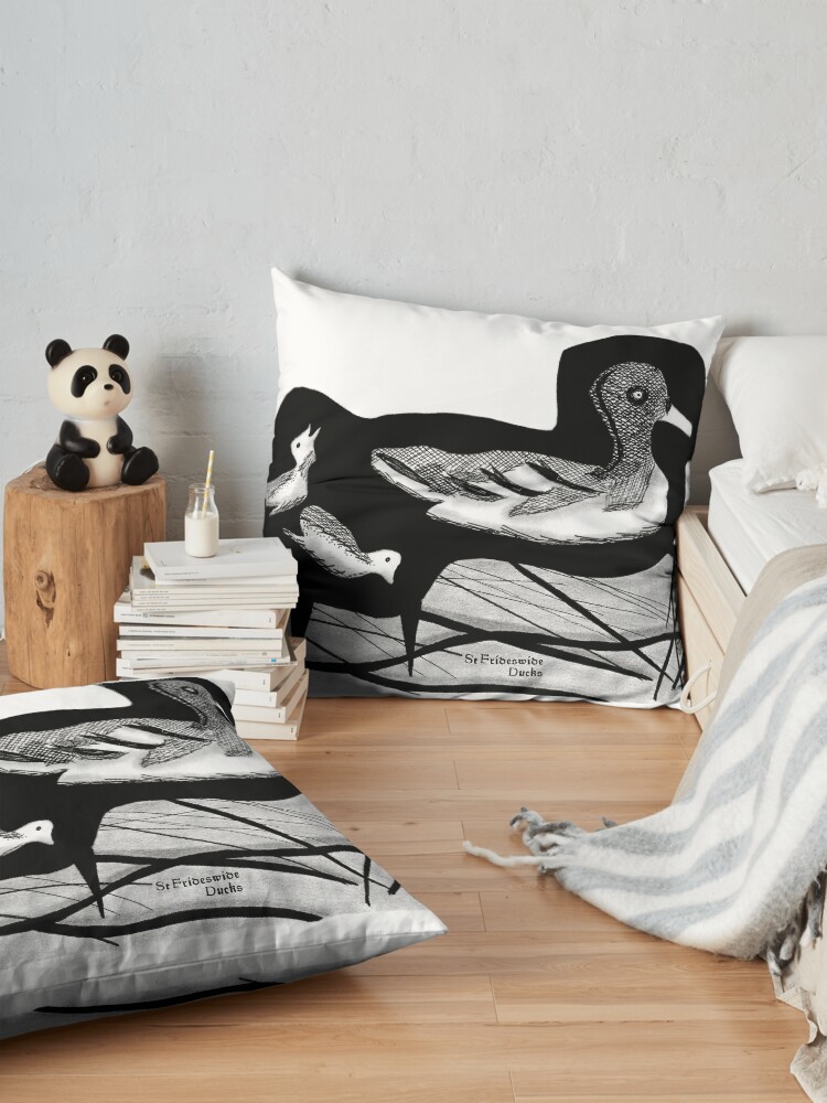 Alternate view of St Frideswide Ducks Floor Pillow