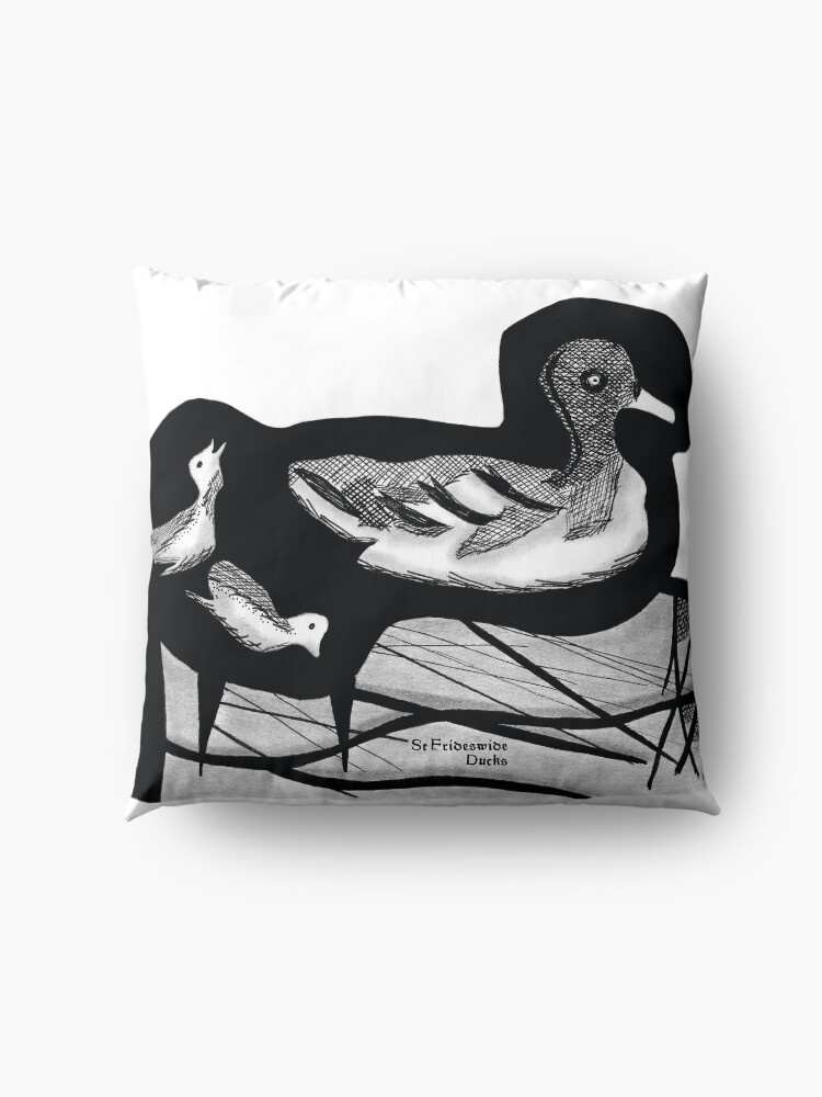 Alternate view of St Frideswide Ducks Floor Pillow