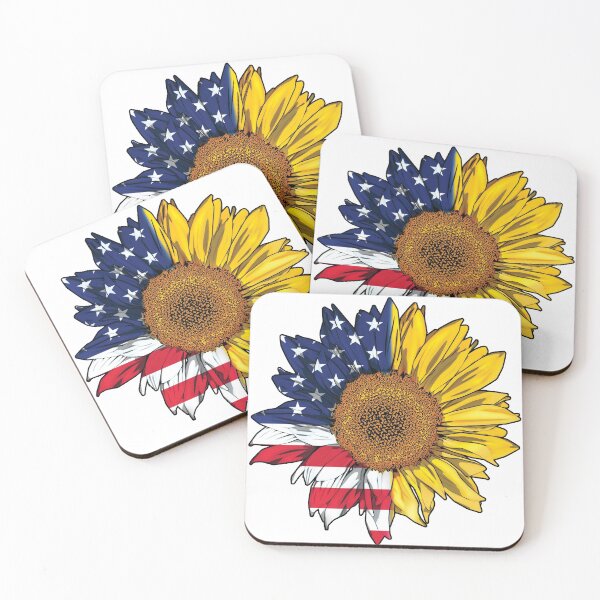 Item preview, American Flag Sunflower Shirts Men and Women Funny Floral Graphic Cute Casual Summer Print Tee  #3 designed and sold by fredgarden8.