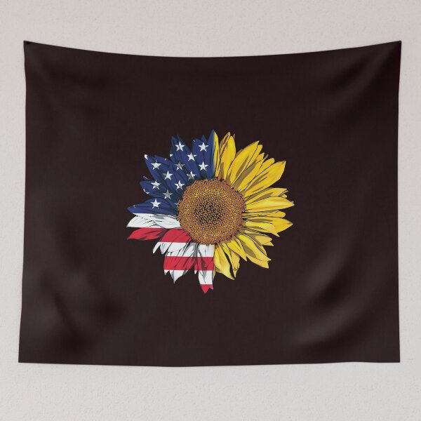 Item preview, American Flag Sunflower Shirts Men and Women Funny Floral Graphic Cute Casual Summer Print Tee  #3 designed and sold by fredgarden8.