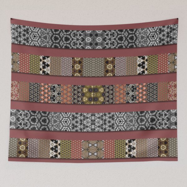 Item preview, Kaleidoscope photo collage pattern stripes designed and sold by CiniArt.