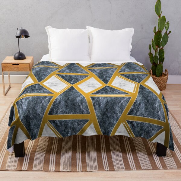 Item preview, Elegant marble and rock texture pattern with golden lining designed and sold by CiniArt.