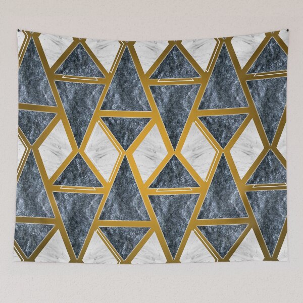 Item preview, Elegant marble and rock texture pattern with golden lining designed and sold by CiniArt.
